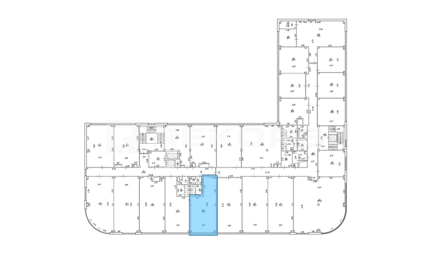 Офис в аренду 62 кв.м. в БЦ Лахта, II очередь - фото 3