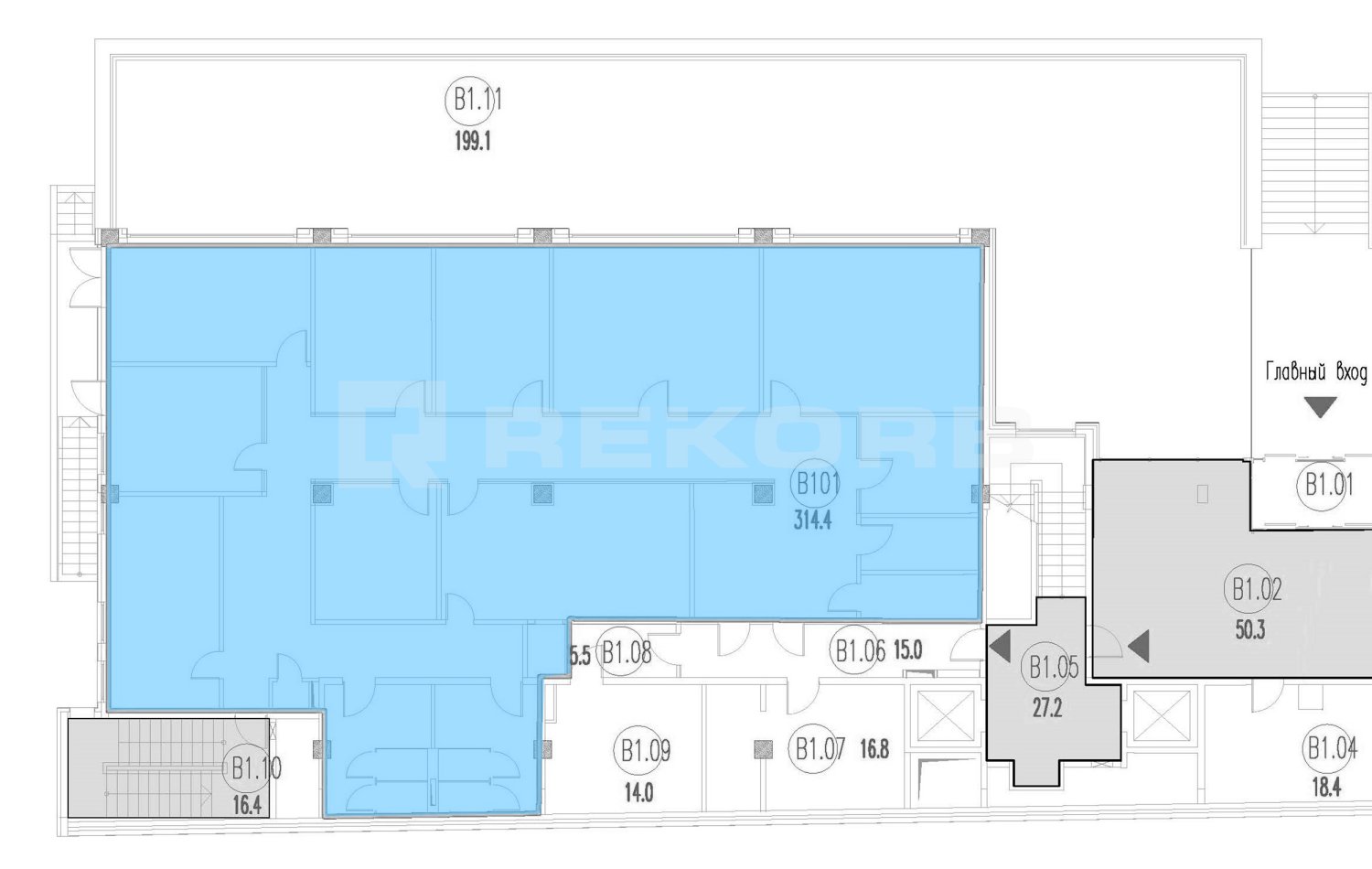 Офис в аренду 314 кв.м. в БЦ 2-я Советская 17 - фото 1