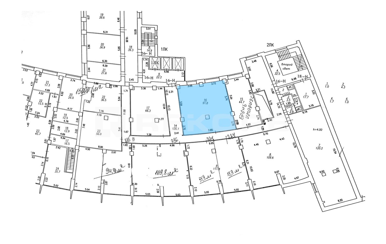 Офис в аренду 92 кв.м. в БЦ Выборгская Застава - фото 1