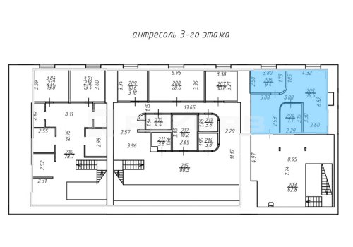 Офис у метро Нарвская в Санкт-Петербурге 55 кв.м. Фото №2