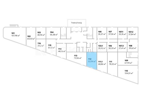 Купить офис в Санкт-Петербурге 53,94 кв.м. Фото №1