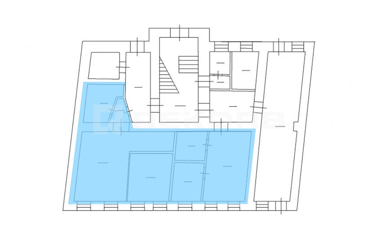 Офис в аренду 102 кв.м. в БЦ Рассвет - фото 3