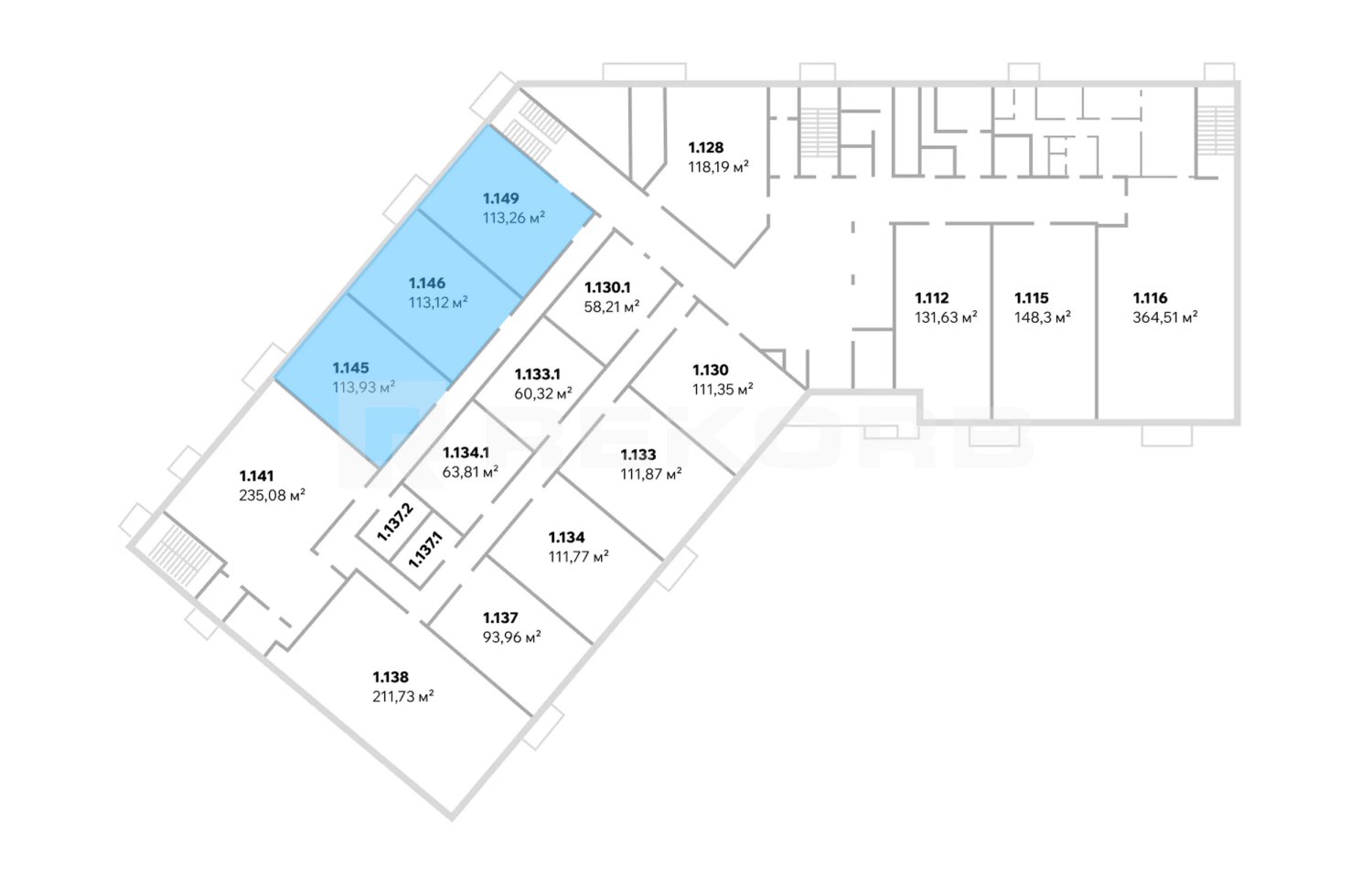 Офис на продажу 340,31 кв.м. в БЦ МФК Smart Восстановления - фото 1