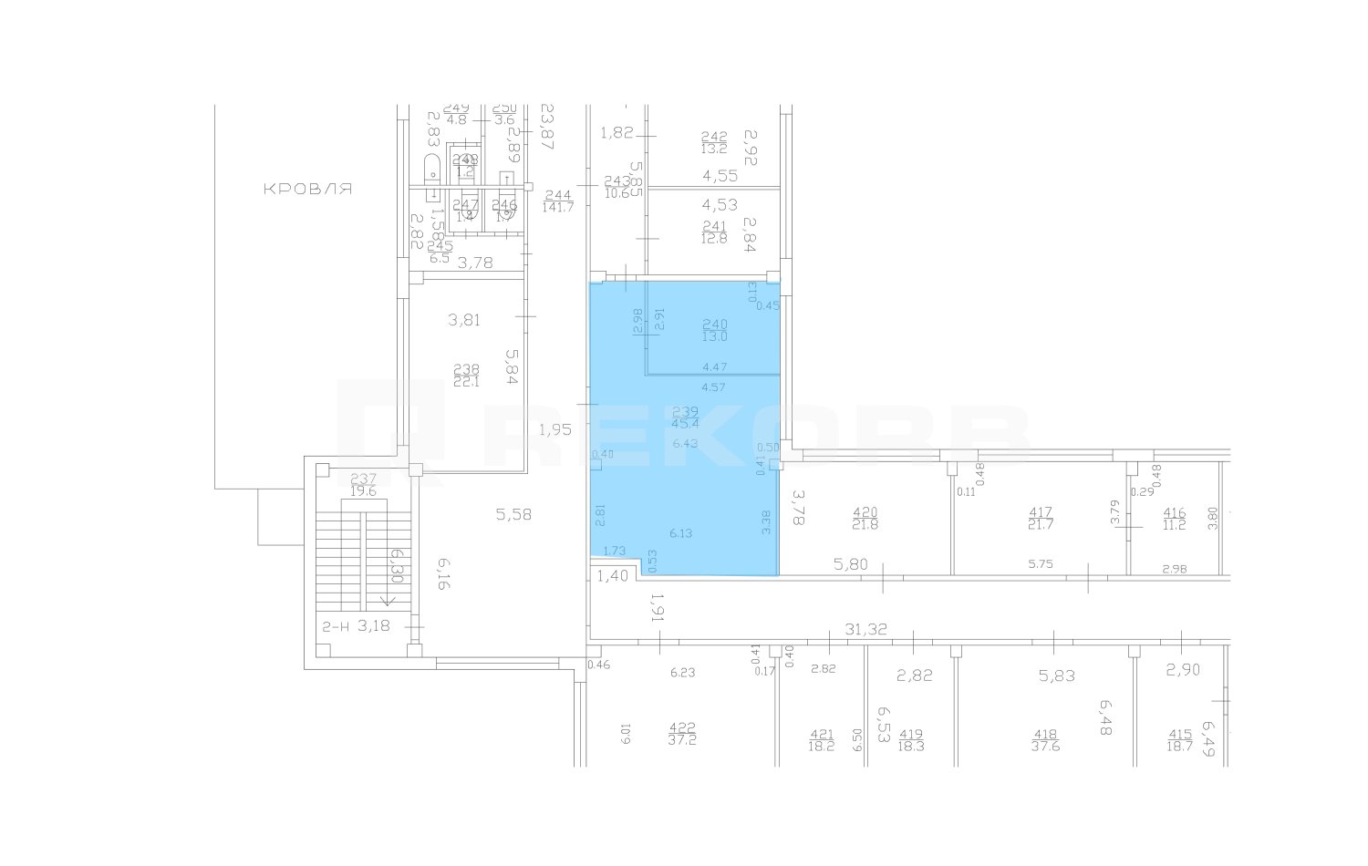 Офис в аренду 58 кв.м. в БЦ Афонская 2 - фото 1