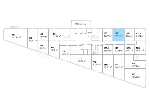 Купить офис в Санкт-Петербурге 37,06 кв.м. Фото №1