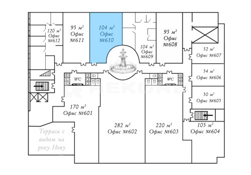 Предлагаем офис в Спб 104 кв.м. Фото №2