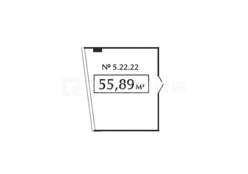 К покупке предлагается помещение в Спб 55,89 кв.м. Фото №1