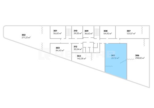 К покупке предлагается помещение в Спб 207,6 кв.м. Фото №1