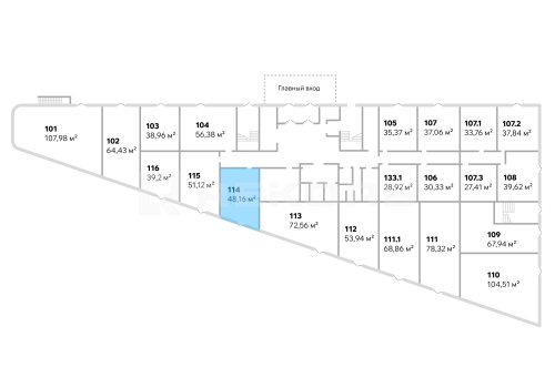Купить офис в Санкт-Петербурге 48,16 кв.м. Фото №1