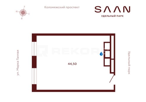 Купить офис в Санкт-Петербурге 44,5 кв.м. Фото №2