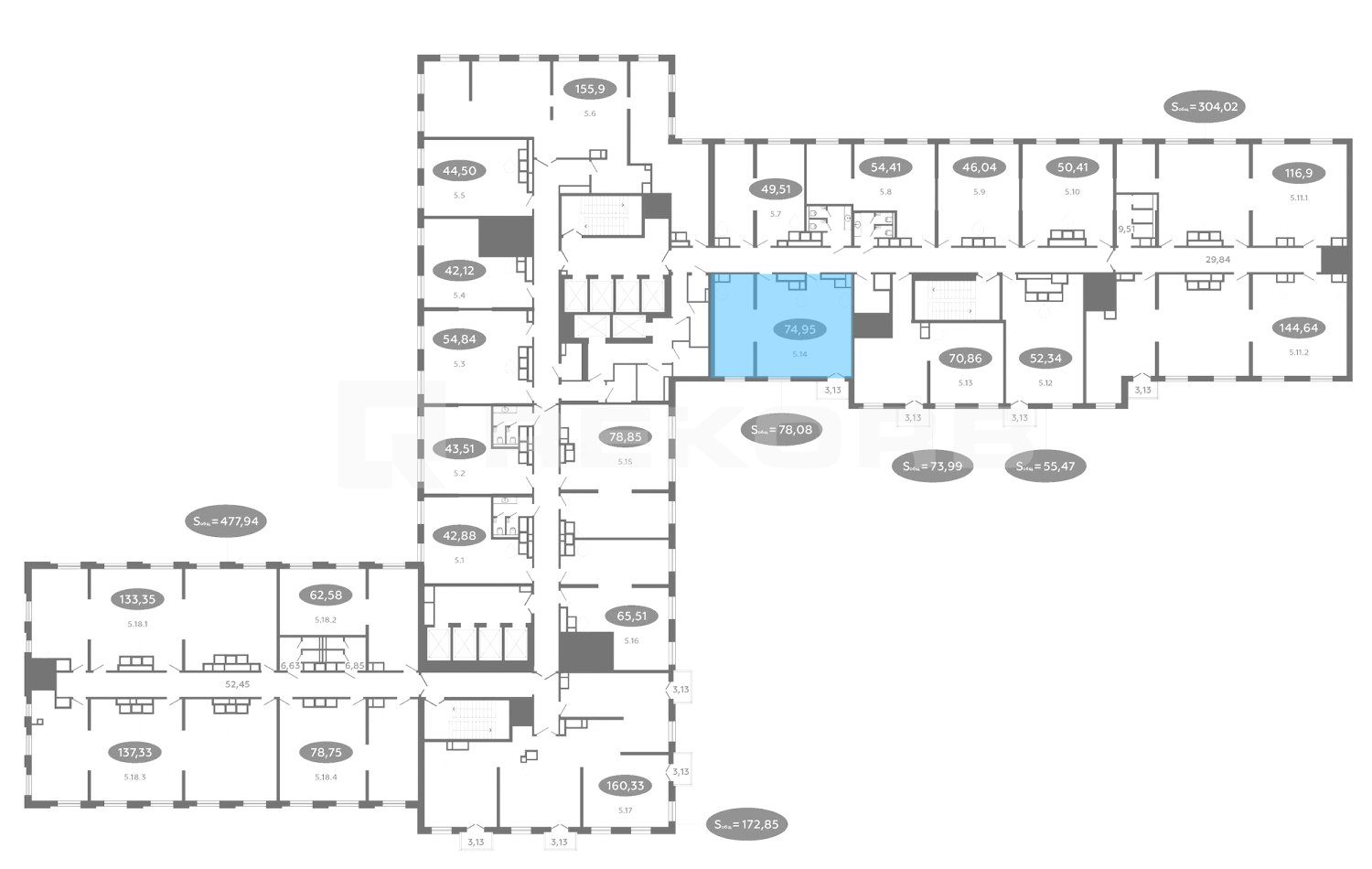 Офис на продажу 78,43 кв.м. в БЦ Saan - фото 3