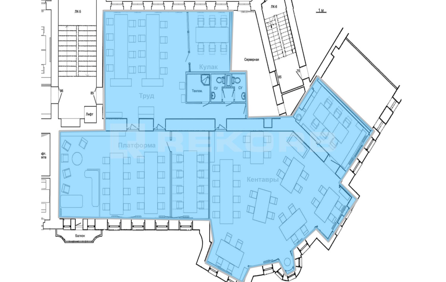 Кабинет в аренду на 78 человек в Ясная поляна - фото 3