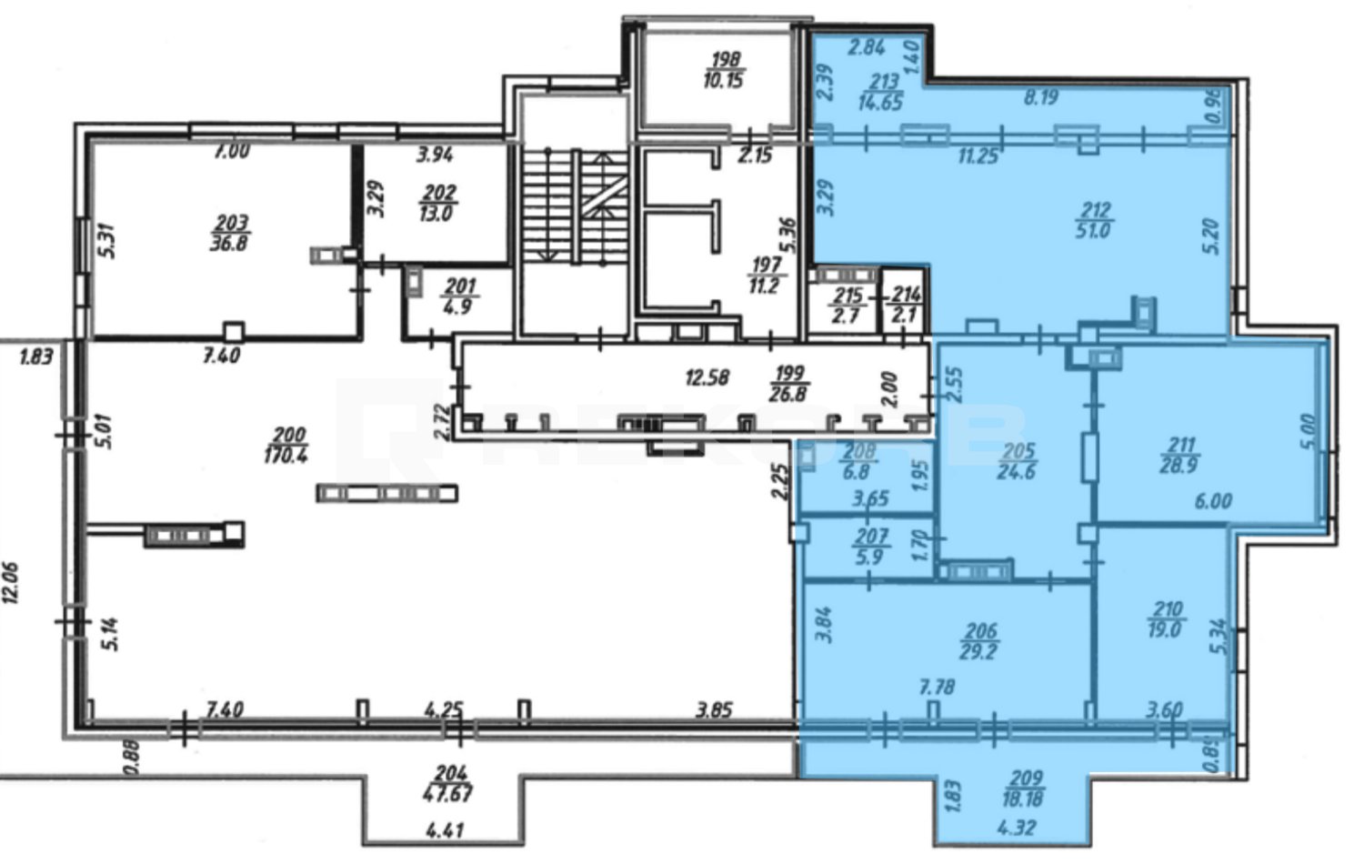 Офис в аренду 179 кв.м. в БЦ Приморский 78 - фото 3