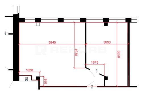 Офис у метро Василеостровская в Санкт-Петербурге 56 кв.м. Фото №2