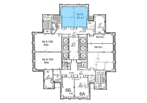 Офис у метро Петроградская в Санкт-Петербурге 62 кв.м. Фото №2