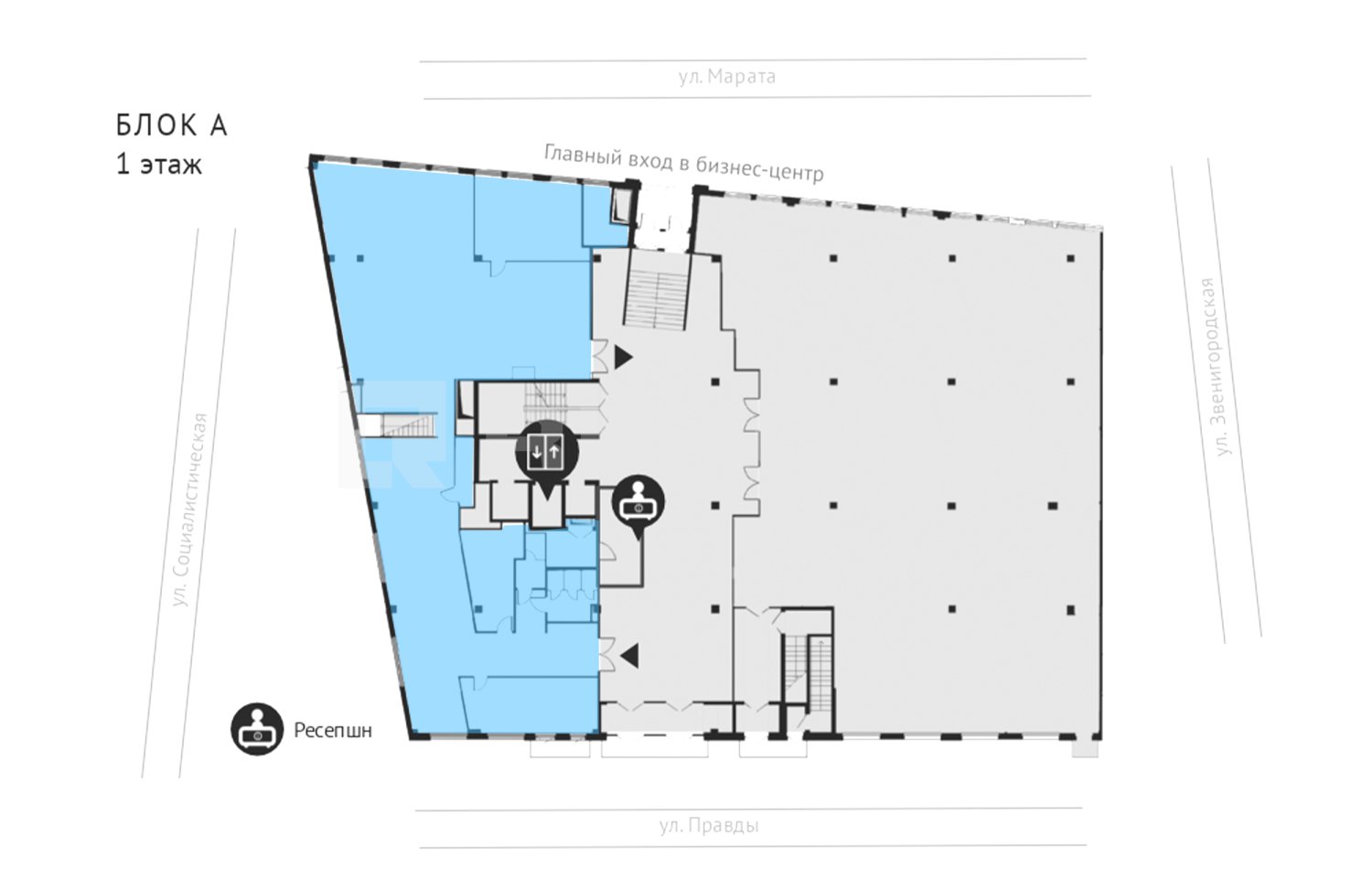 Офис в аренду 1 458 кв.м. в БЦ ICON Марата 69-71 - фото 3